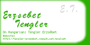 erzsebet tengler business card